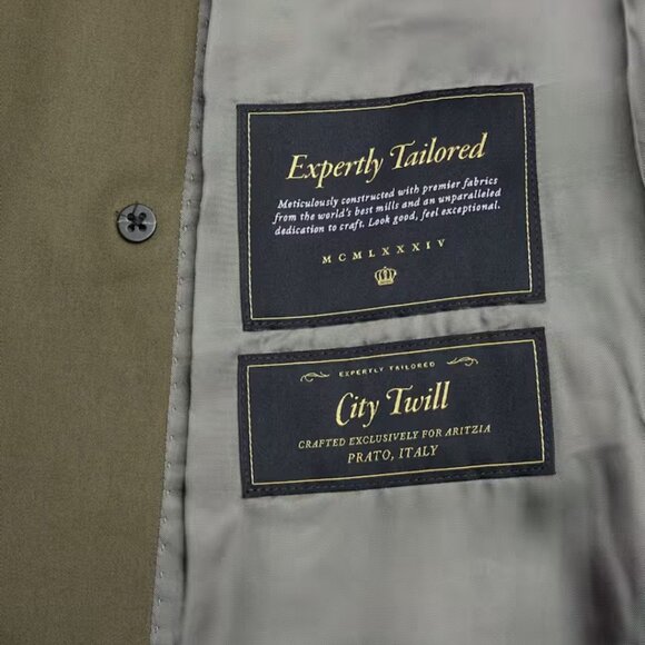 NWT Aritzia New The Finch Mid Trench Coat - City Twill Olive L - Picture 10 of 12